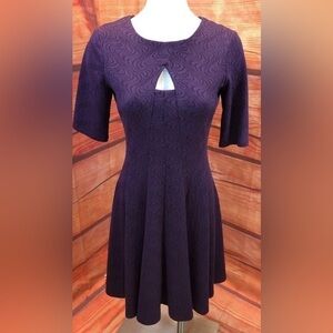 Danny & Nicole Dark Purple Long Sleeve Dress Size 10